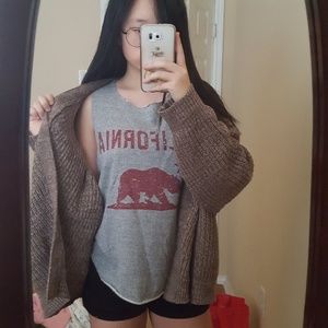 California Graphic Distressed Muscle Tee / Tank